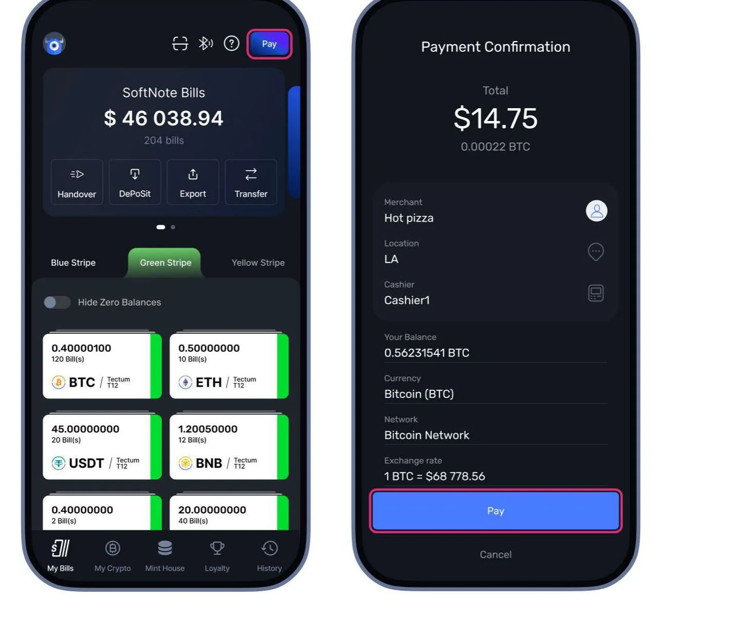 Экран платёжного терминала SoftNote ePoS, изображение 4